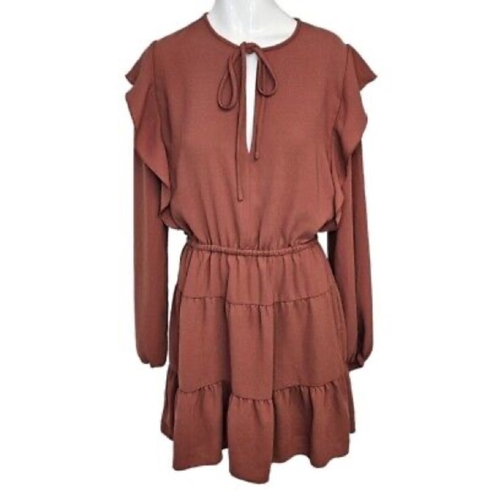 Wilfred Ruffled Tie Front Dress - XXS